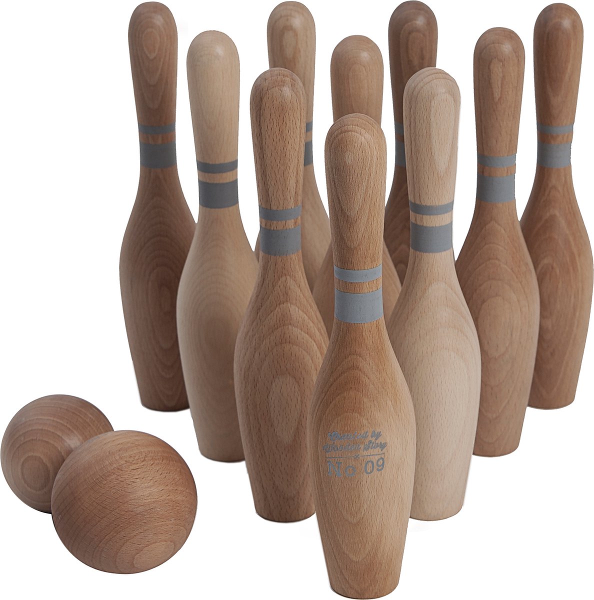 Wooden Story Wooden Bowling Set | Houten Speelgoed Bowling Set | Kegelset Hout